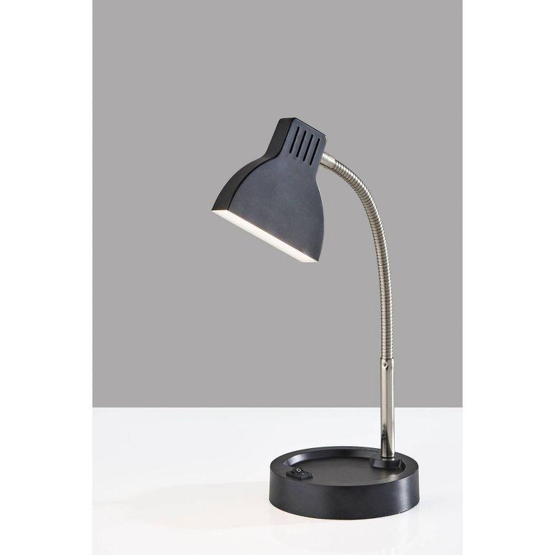 Adesso Slender Desk Lamp: Energy-Efficient 4W LED, Adjustable Gooseneck, ETL Listed, Modern Style
