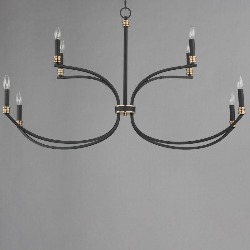 Maxim Lighting Charlton 8 - Light Chandelier in  Black/Antique Brass