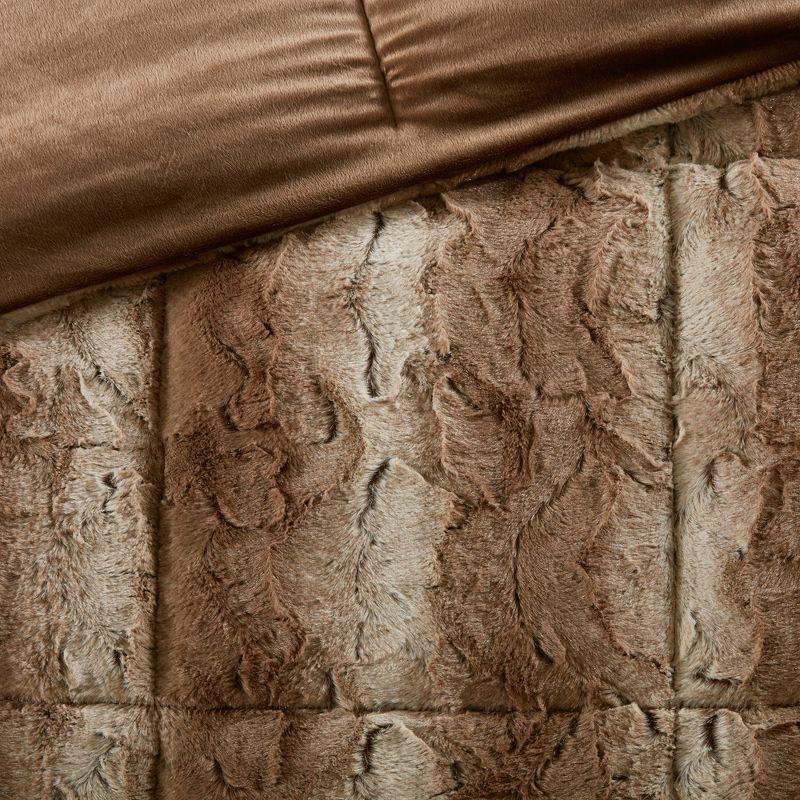 Madison Park Zuri Faux Fur Comforter Set
