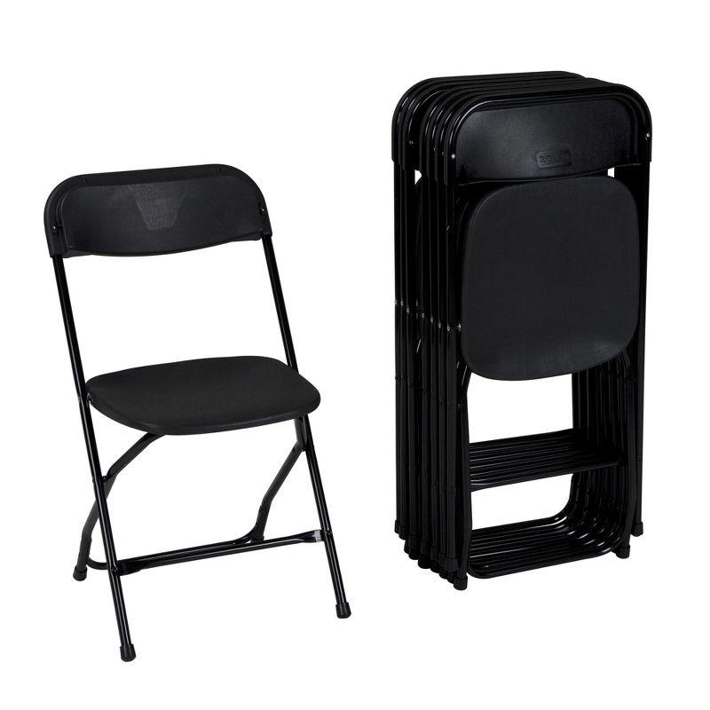 ZOWN Premium Commercial Plastic Stacking, Indoor/Outdoor Folding Chair