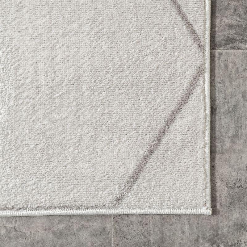 Nuloom Veronica Geometric 5x8 Indoor Area Rug for Living Room Bedroom Dining Room Kitchen, Beige/Ivory