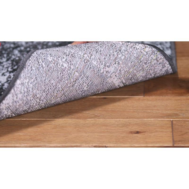 Adirondack ADR112 Machine Made Indoor Area Rug - Silver/Black - 9' Round - Safavieh