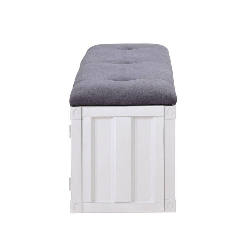 Acme Cargo Fabric Upholstered Storage Bench