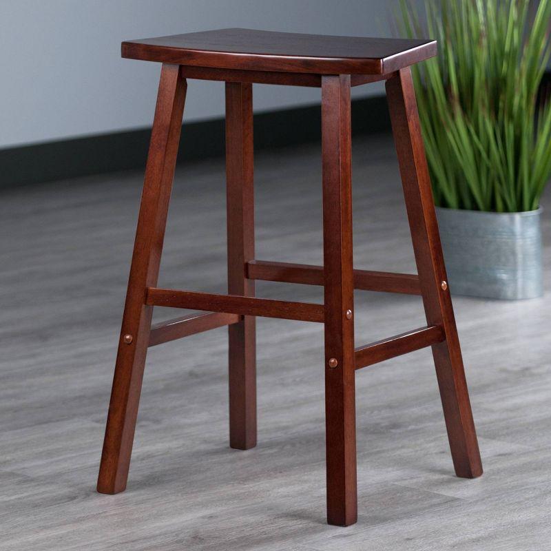 Katashi Fan Shape Stool Walnut - Winsome