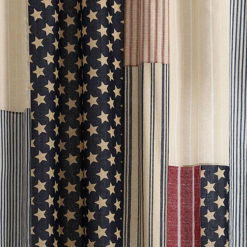 Modern Heirloom Americana Shower Curtain : Microfiber, Machine Washable, Non-Slip Backing