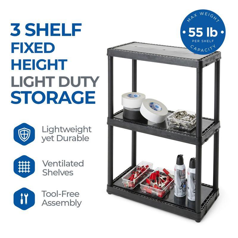 Gracious Living Storage 24'' W Plastic Shelving Unit