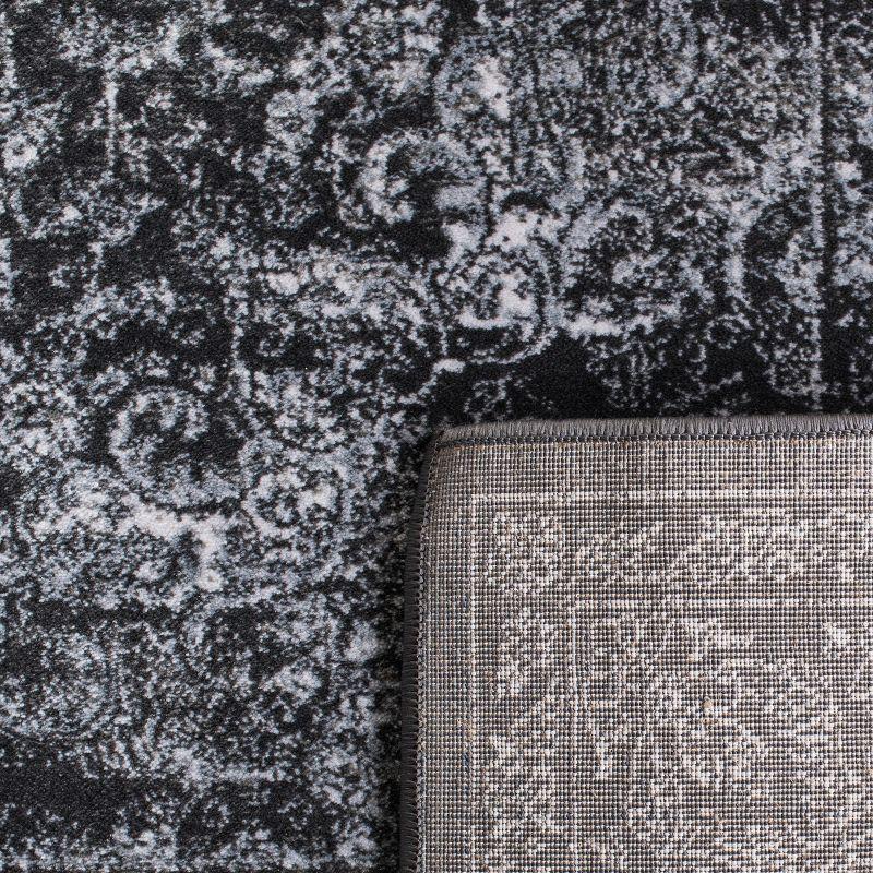 Carnegie 4' x 6' Gray Synthetic Stain-Resistant Area Rug