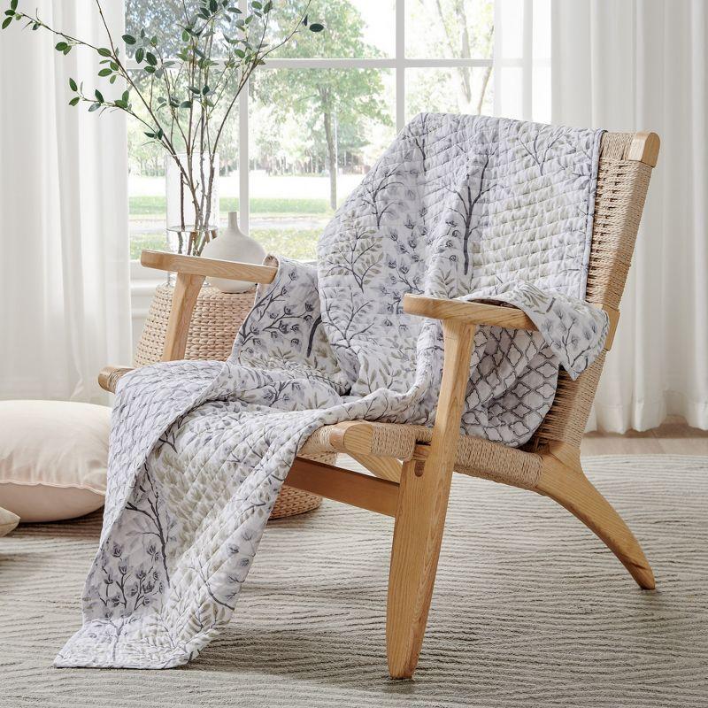 English Forest Natural  Quilted Throw - Levtex Home
