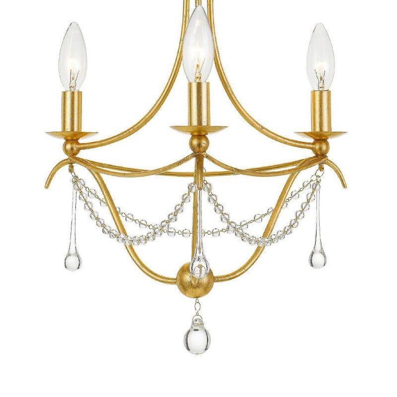 Crystorama Lighting Metro 3 - Light Chandelier in  Antique Gold