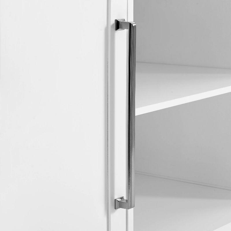 Silvia Stainless Steel Top Kitchen Island White/Stainless Steel - Crosley