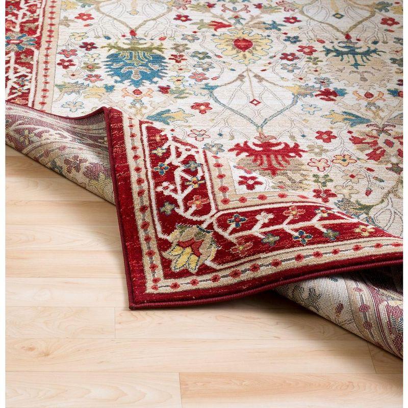 Mark & Day Aaden 2'7"x4'11" Rectangle Woven Indoor Area Rugs Cream Red