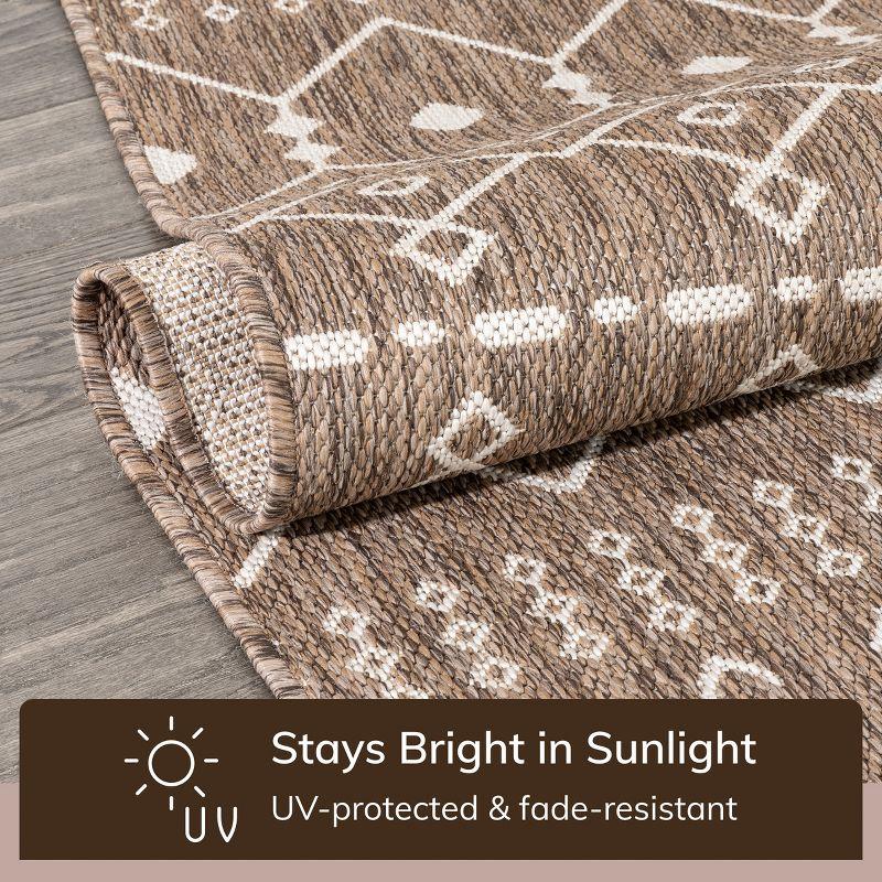 Marshanna Nord Trellis Brown/Taupe Indoor/Outdoor Flat-Weave Area Rug