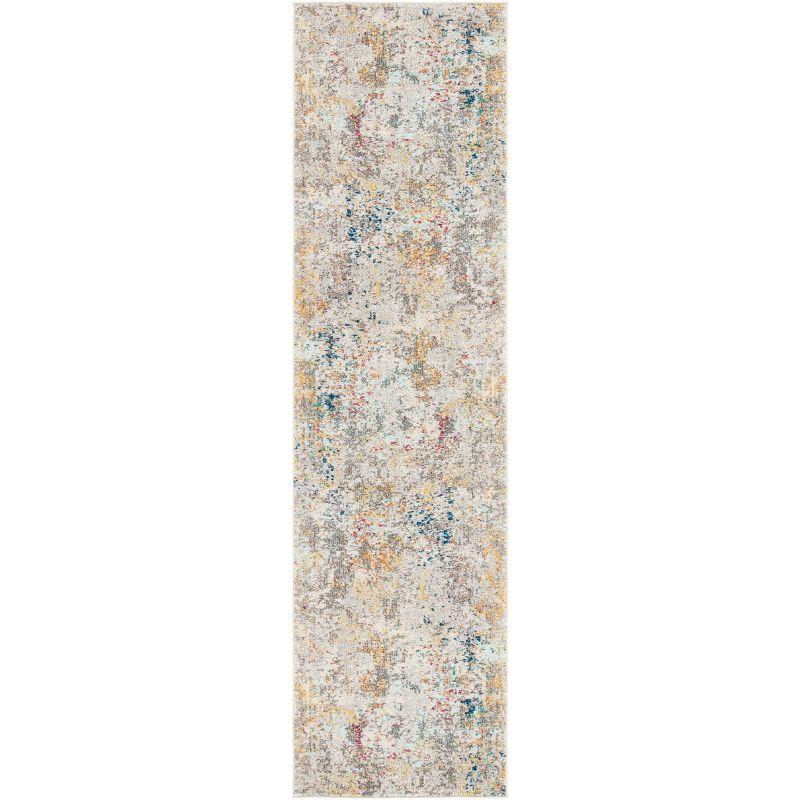 Madison MAD453 Power Loomed Indoor Runner Rug - Grey/Gold - 2'2"x8' - Safavieh