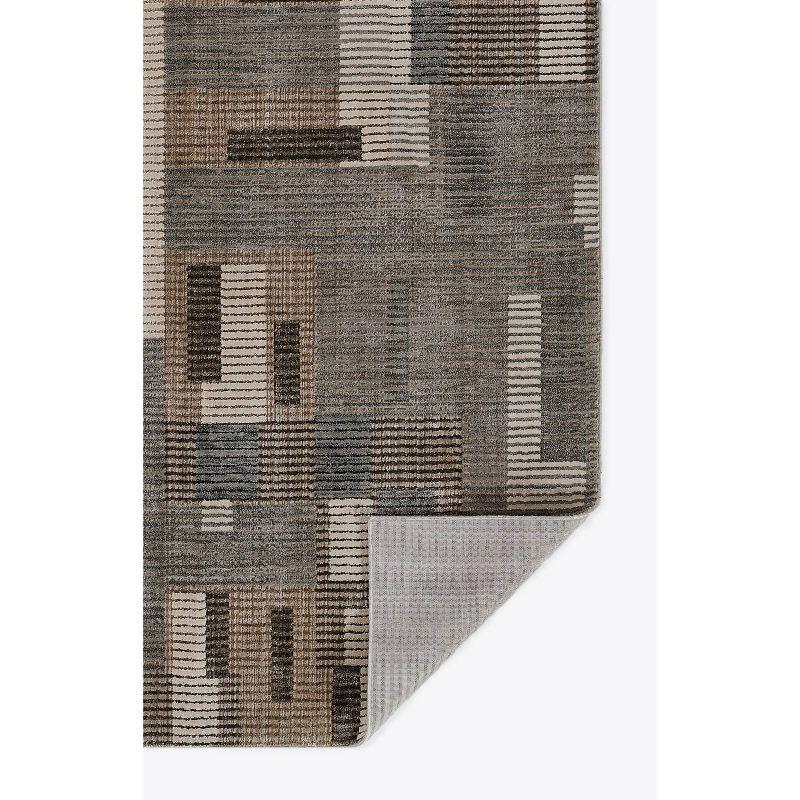 Momeni 7'10"x9'10" Noho Geometric Machine Loomed Area Rug Gray: Indoor Rectangle, Low Pile, Polyester, Classic Pattern