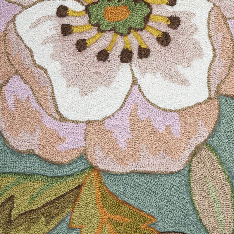 Nourison Fantasy FA18 Aqua Area Rug 5' x 7'6"