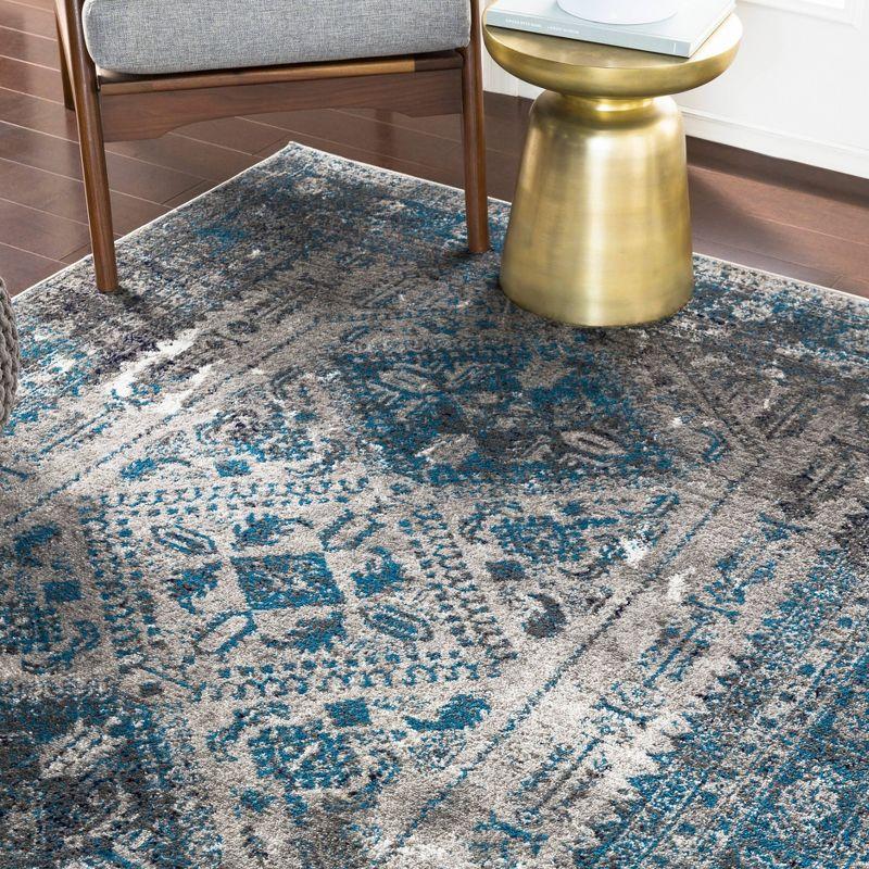 Livabliss 3'11"x5'7" Melissa Traditional Rugs Gray: Medium Pile, Stain & Fade-Resistant, Indoor Use