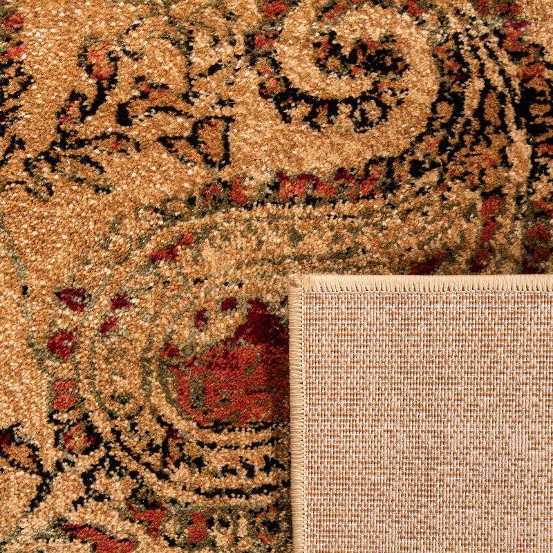 Beige Multi Traditional Easy Care Square Area Rug