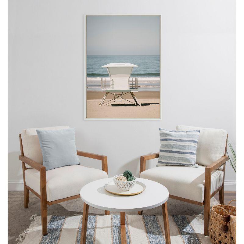 Sylvie Surf Shack Framed Canvas by Crystal Lynn Collins White - Kate & Laurel All Things Decor