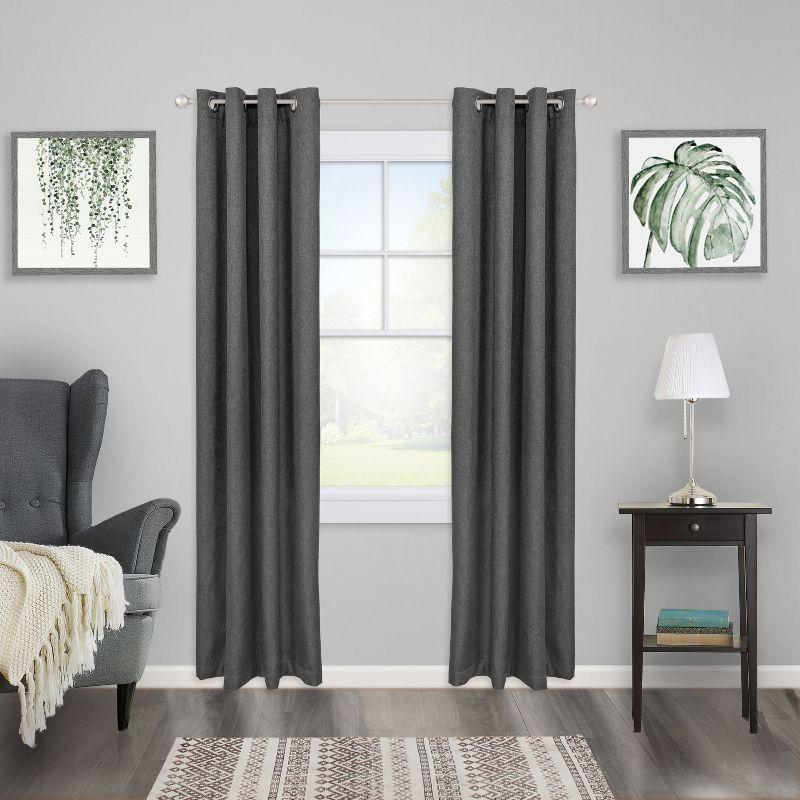 Kenney Manchester Mercer 3/4" Brushed Nickel Single Curtain Rod