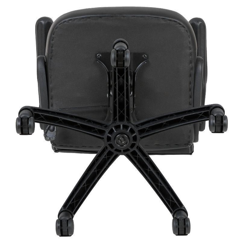 Black Nylon High-Back Ergonomic Gaming Chair with Flip-Up Arms