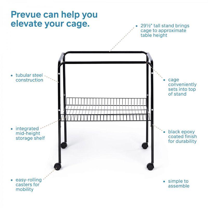 Prevue Pet Products Rolling Stand with Shelf, Black Small