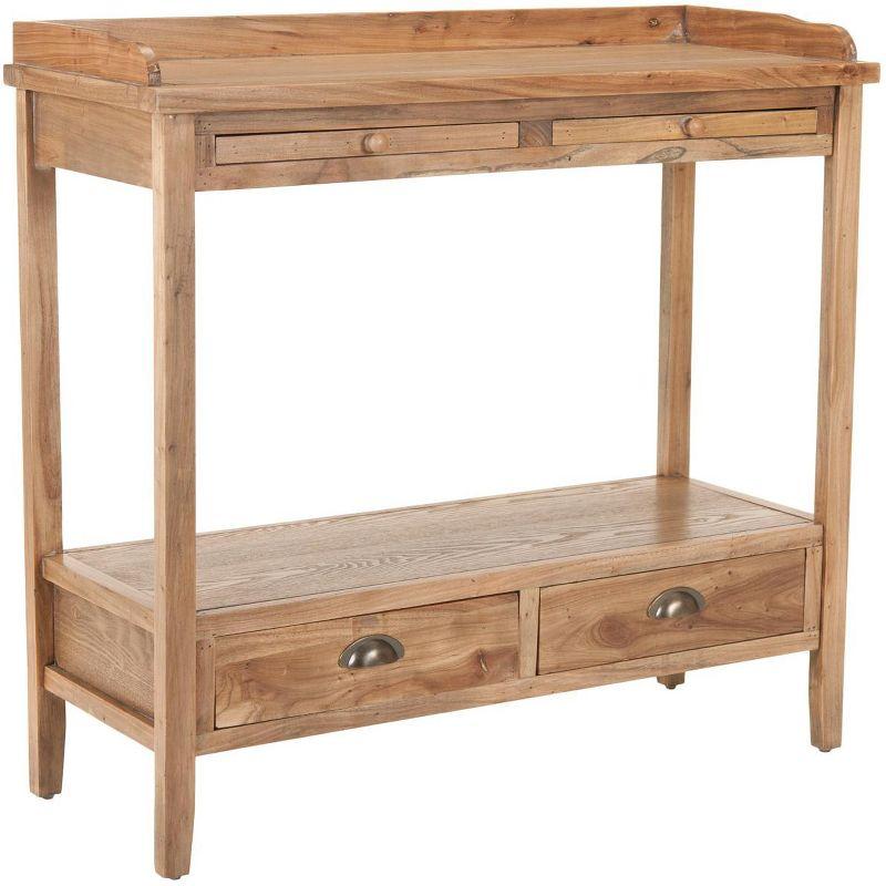 Peter Console Table - Weathered Oak - Safavieh.