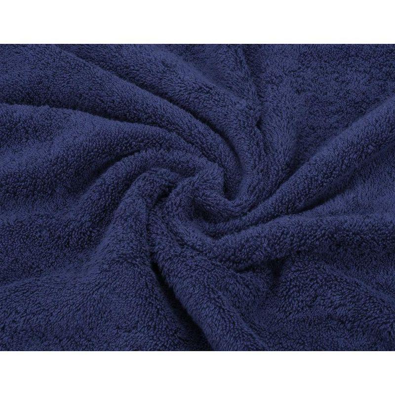 American Soft Linen 6 Piece Towel Set, 100% Cotton Bath Towels for Bathroom, Navy Blue