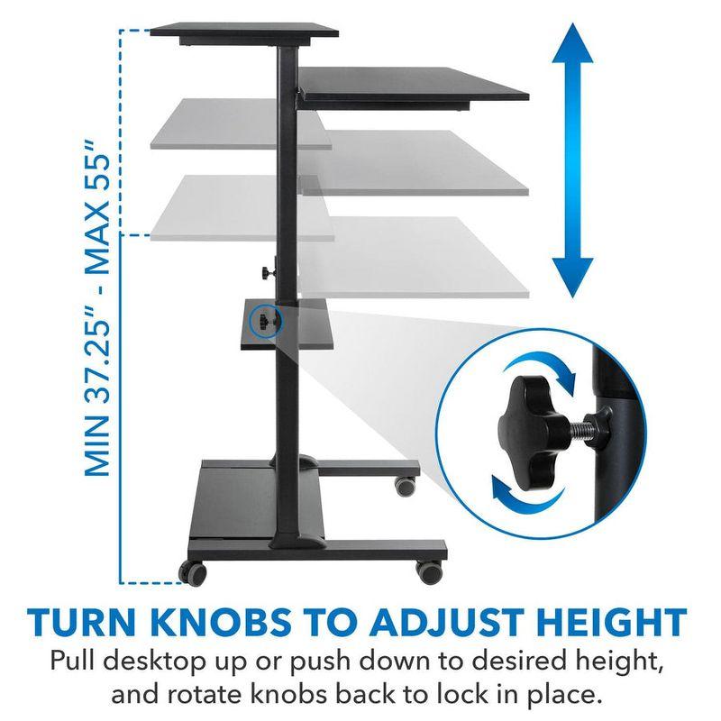 Mount-it Adjustable Metal Base Standing Desk Converter