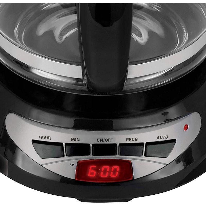 BLACK+DECKER DCM100B BLACK+DECKER 12-Cup Programmable Coffee Maker, DCM100B, Duralife Carafe, Easy-View Water Window, Removable Filter Basket