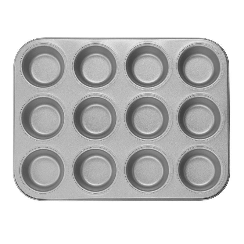 Silver Nonstick 12-Cup Steel Muffin Pan