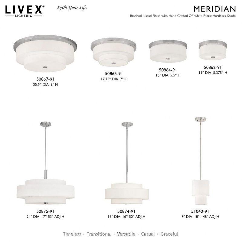 Livex Lighting Meridian 4 - Light Pendant in  Brushed Nickel