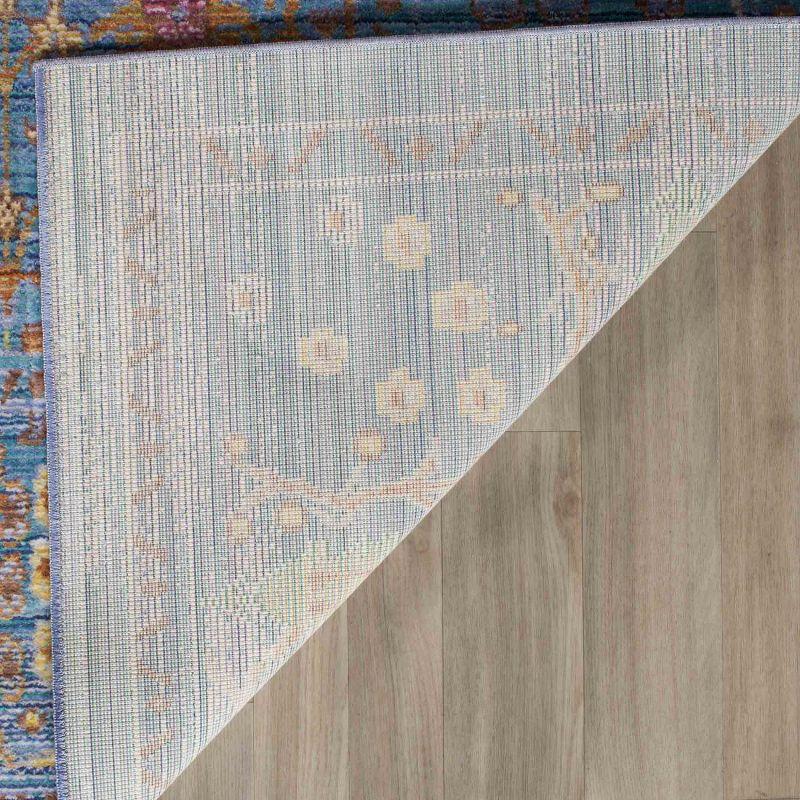 Valencia VAL108 Power Loomed Indoor Runner Rug - Blue/Multi - 2'3"x10' - Safavieh