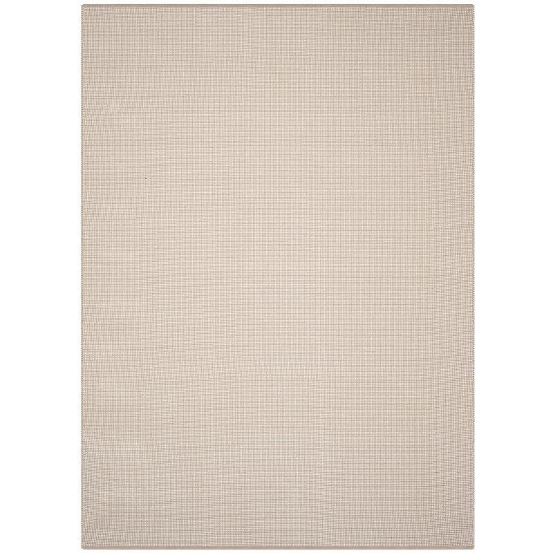 Coastal Charm Ivory & Grey Hand-Woven Cotton Area Rug, 6' x 9'