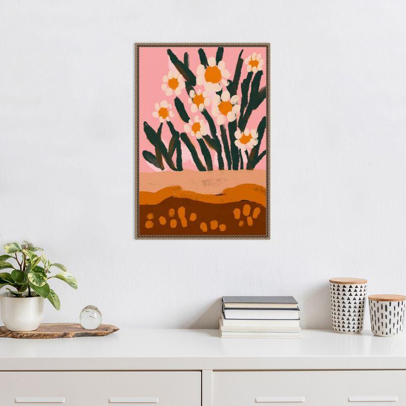 Amanti Art Pastel Flower Impression No 3 by Treechild Canvas Wall Art Print Framed 16 x 23-in.