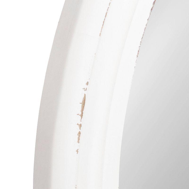 WallBeyond 28" Wood Round Mirror White