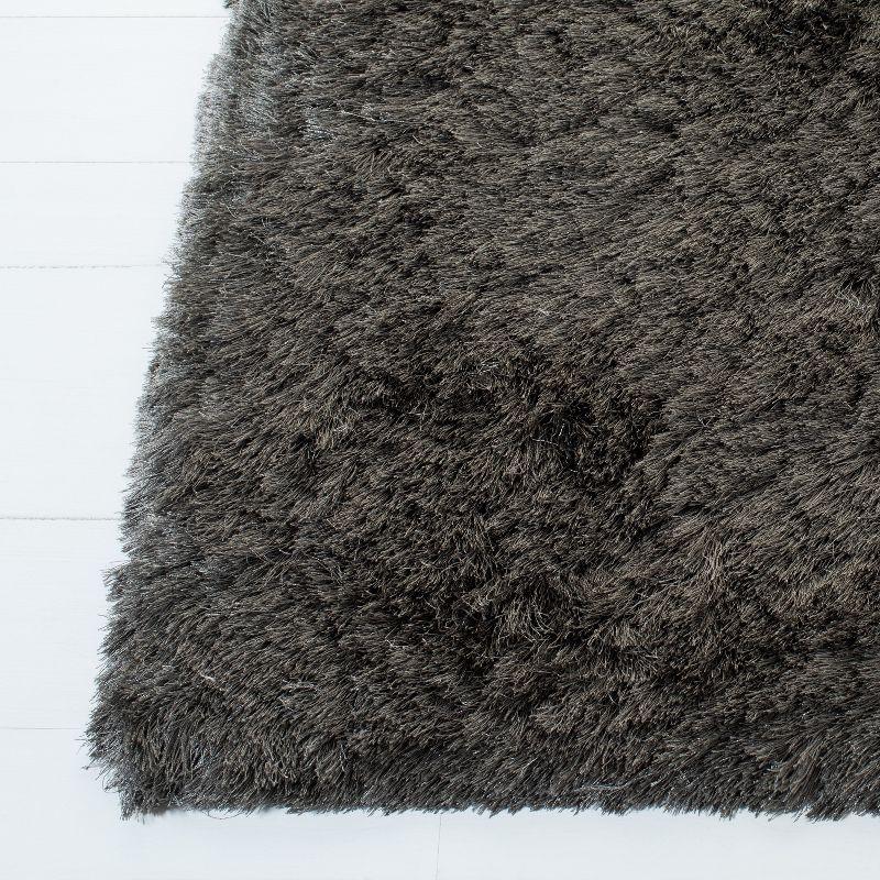 Paris Shag SG511 Hand Tufted Indoor Area Rug - Titanium - 7'x7' Square - Safavieh