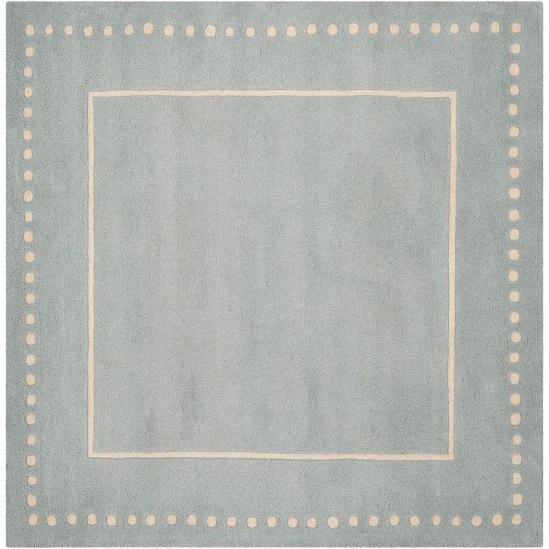 Bella BEL151 Hand Tufted Area Rug - Light Blue/Ivory - 5'x5' - Safavieh.