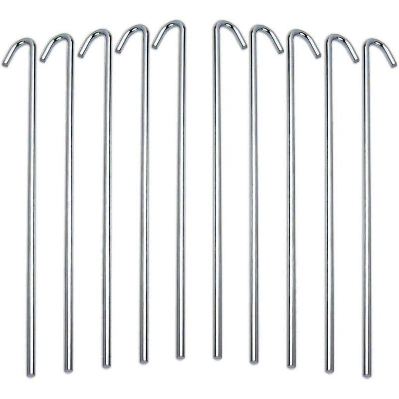 Tent Stakes Heavy Duty Metal, Galvanized Rust-Free Yard Stakes, Garden Edging Fence Hook | Tent Stakes Metal for Outdoor Camping, Tent Pegs