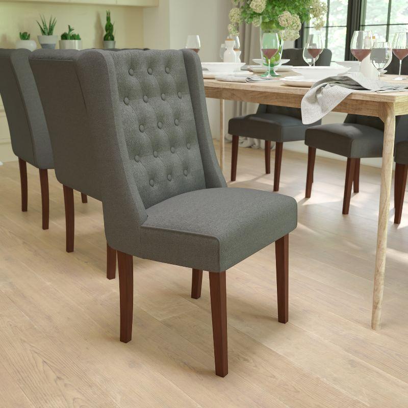 Flash Furniture HERCULES Preston Series Tufted Parsons Chair with Side Panel Detail