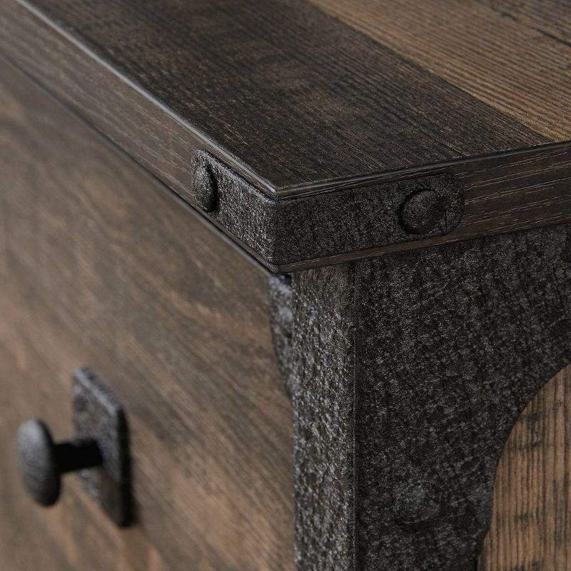 2 Drawer Steel River Lateral File Cabinet Carbon Oak - Sauder