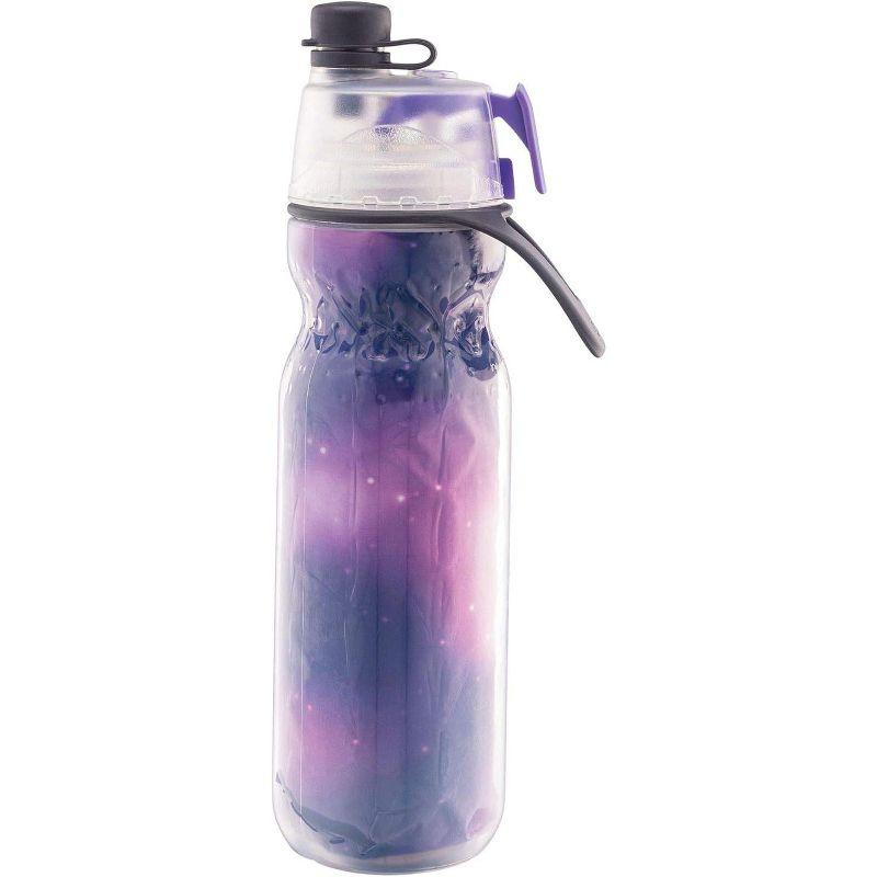 O2COOL Mist 'N Sip Misting Water Bottle 2-in-1 Mist and Sip Function with No Leak Pull Top Spout Sports Water Bottle Reusable Water Bottle - 20 oz