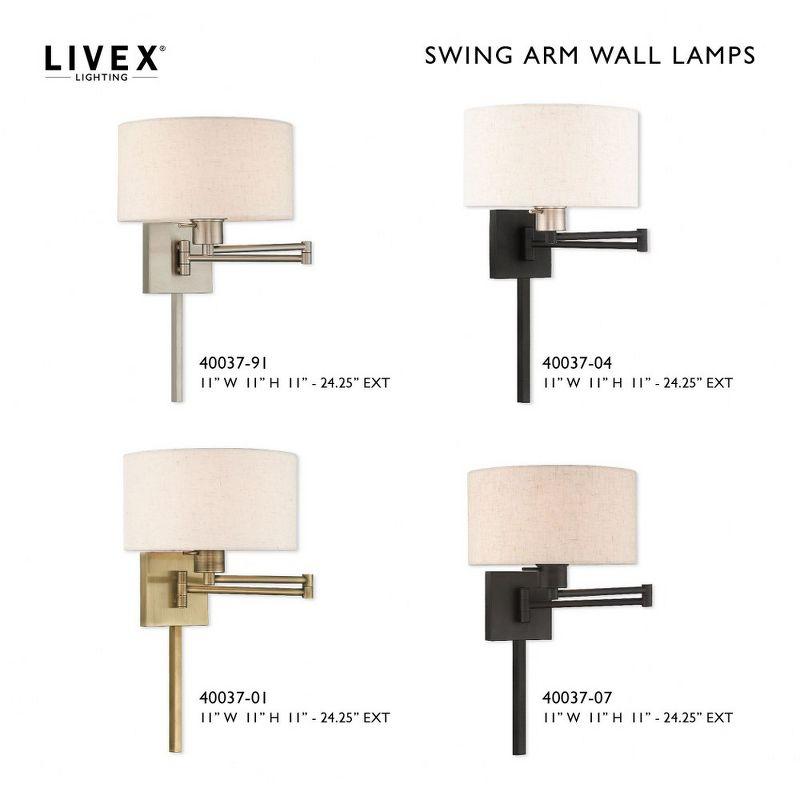 Kevyn Single Light Steel Dimmable Swing Arm Sconce