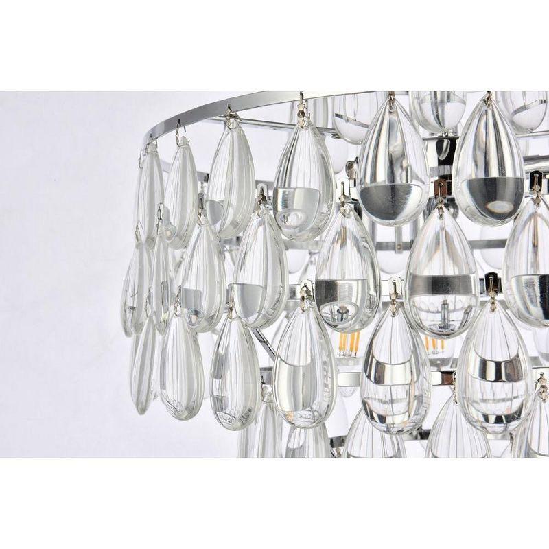 Elegant Lighting Mila 16 inch pendant in chrome