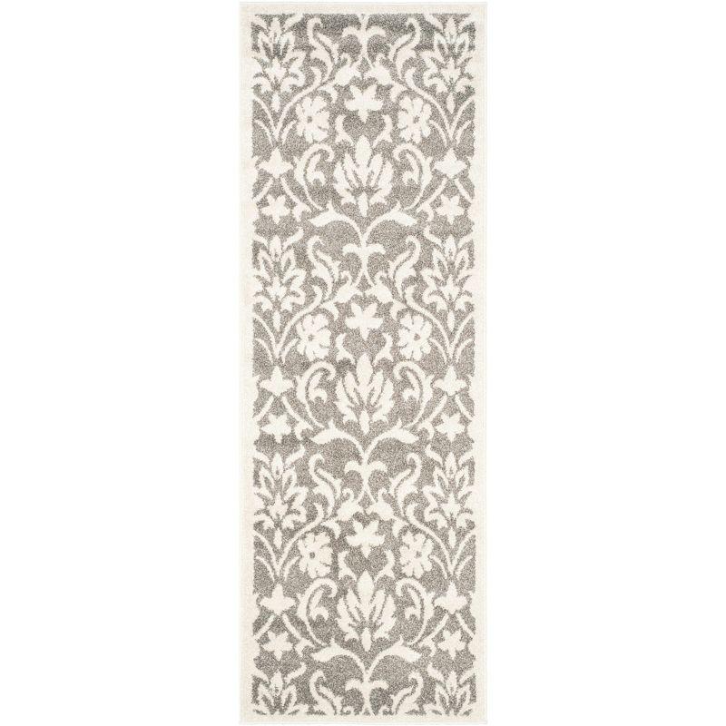 Amherst AMT424 Power Loomed Indoor Runner Rug - Dark Grey/Beige - 2'3"x9' - Safavieh