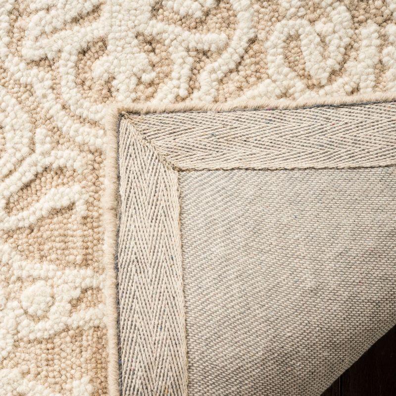 Blossom BLM112 Hand Tufted Indoor Area Rug - Beige/Ivory - 6'x6' - Safavieh