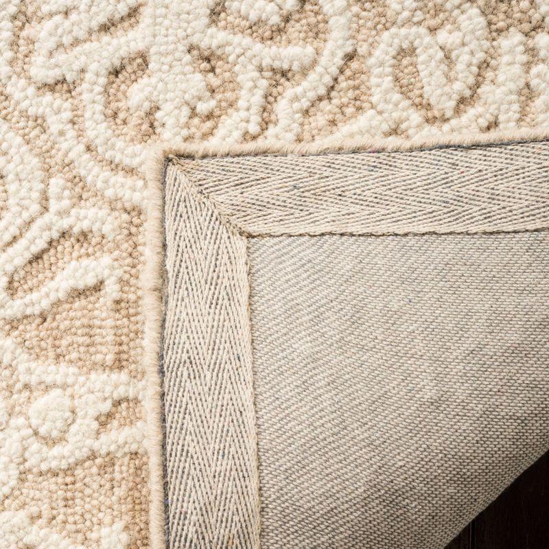 Blossom Beige Ivory Floral Hand Tufted Wool Runner Rug