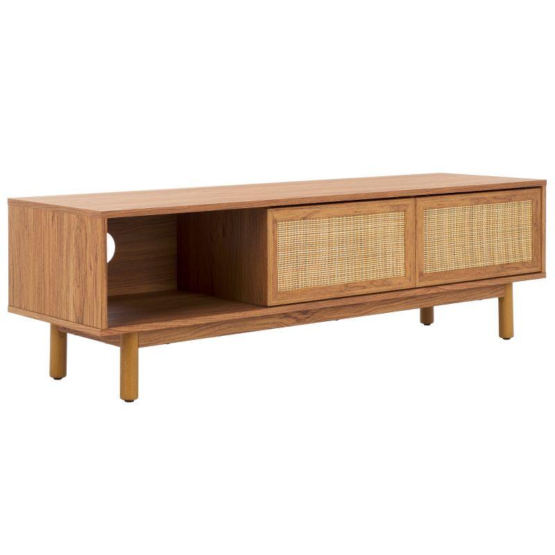 Aino 2 Door Media Stand - Oak/Natural - Safavieh