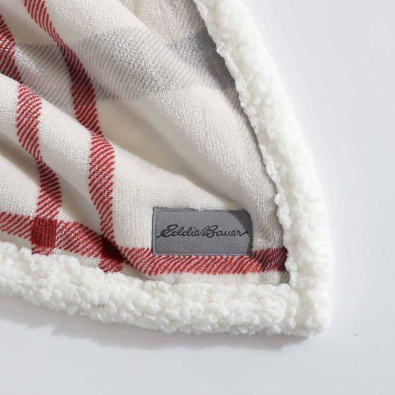 50"x60" Newcastle Faux Shearling Reversible Throw Blanket Chrome - Eddie Bauer: Mid-Century Modern, Micro Fleece, Machine Washable