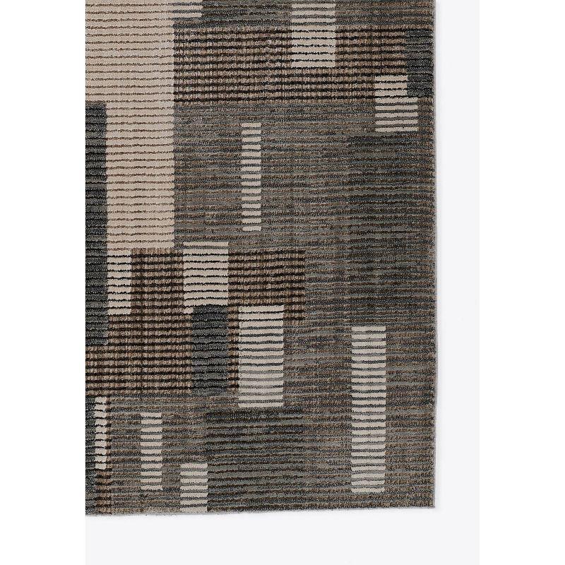 Momeni 7'10"x9'10" Noho Geometric Machine Loomed Area Rug Gray: Indoor Rectangle, Low Pile, Polyester, Classic Pattern