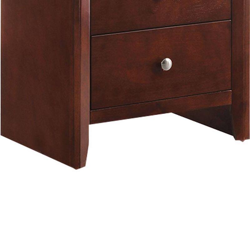 22" Ilana Nightstand Brown Cherry - Acme Furniture: Wood Composite, No Assembly, Meets ASTM Safety Standards